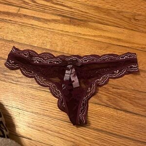 NWT Purple lace sparkly Victoria secret thong